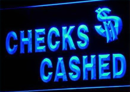 OPEN Checks Cashed Shop Displays Neon Light Sign